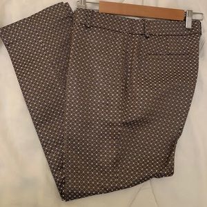 JCrew printed silk trouser